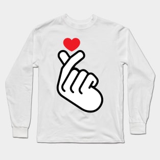 Finger Heart Long Sleeve T-Shirt